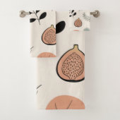 Natural Ease – Fine-Line Leaf Art Towel Bad Handdoek (Insitu)