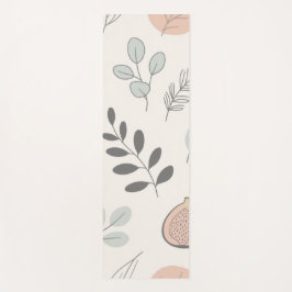 Natural Ease – Fine-Line Leaf Art Towel Yogamat