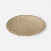 Natural Eco Kraft Foxier Gold Wreatart Papieren Bordje (Gekanteld)