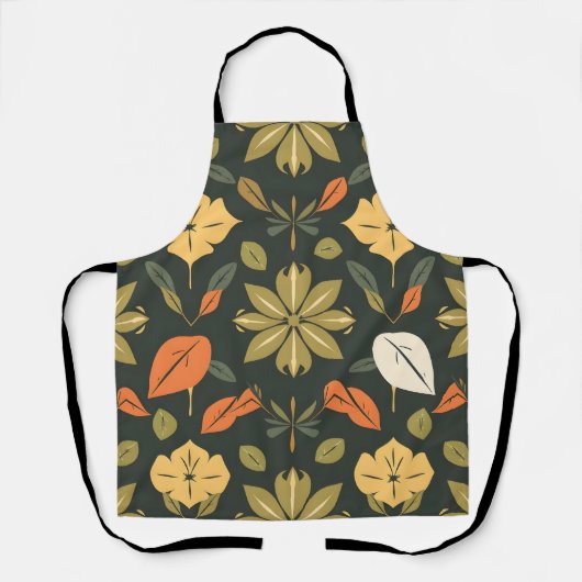 Natural Elements Schort - Naadloos Patroonontwerp (Voorkant)