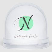 Natural Feelz Logo Snow Wereldbol Sneeuwbol (Achterkant)