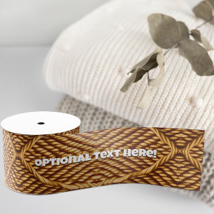 Natural Fibre Twine Jute Style - Optionele woorden Grosgrain Lint