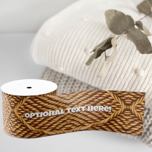 Natural Fibre Twine Jute Style - Optionele woorden Grosgrain Lint