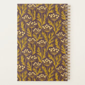 Natural Floral Pattern: Golden Accents Dark Canva Planner (Achterkant)
