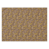 Natural Floral Pattern: Golden Accents  Dark Canva Tafelkleed (Voorkant (Horizontaal))