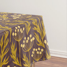 Natural Floral Pattern: Golden Accents  Dark Canva