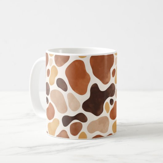 Natural Flow Coffee Mug – Warm Neutral Aesthetic Koffiemok (Voorkant links)