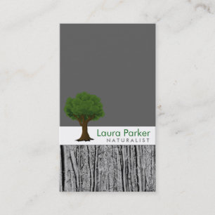 Natural Forest Black Tree Logo Care Landscape Lawn Visitekaartje