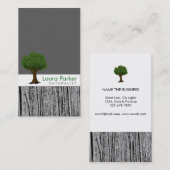 Natural Forest Black Tree Logo Care Landscape Lawn Visitekaartje (Voorkant / Achterkant)