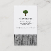 Natural Forest Black Tree Logo Care Landscape Lawn Visitekaartje (Achterkant)