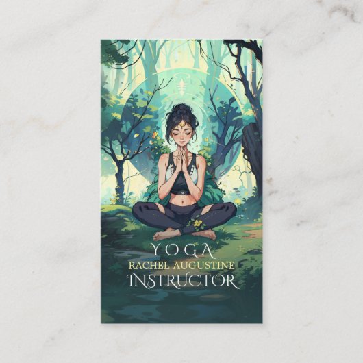Natural Forest Yoga Fitness Instructor Afsprakenkaartje (Voorkant)