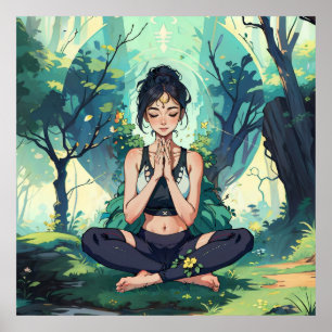 Natural Forest Yoga Fitness Instructor Poster