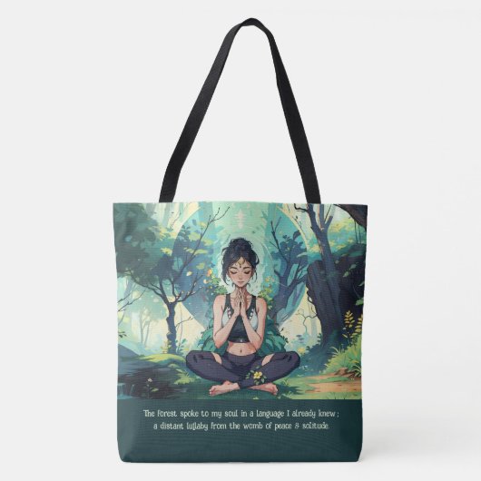 Natural Forest Yoga Fitness Instructor Tote Bag (Voorkant)