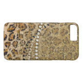 Natural Gold Leopard Animal Print Glitter look Case-Mate iPhone Case (Achterkant (Horizontaal))
