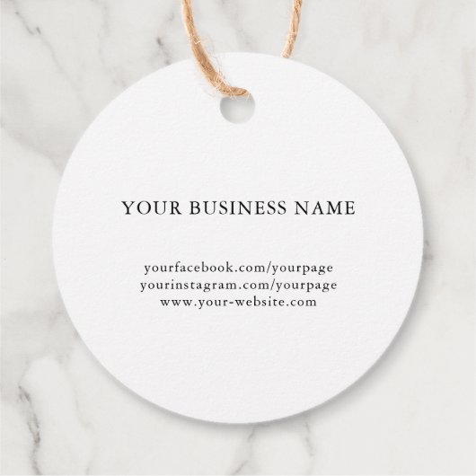 Natural Gourmet Dog Treat Bedankjes Labels (Achterkant)