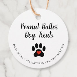Natural Gourmet Dog Treat Bedankjes Labels