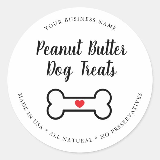 Natural Gourmet Dog Treat Ronde Sticker (Voorkant)