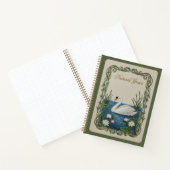 Natural Grace Embroidered Swan Water Lily Notitieboek (Binnen)