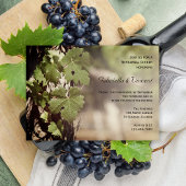Natural Grape Leaves Vineyard Rehearsal Dinner Kaart