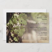 Natural Grape Leaves Vineyard Rehearsal Dinner Kaart (Voorkant)