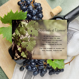 Natural Grape Leaves Vineyard Save the Date Kaart