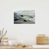 Natural Great Lakes Beach Rocks Poster Print (Keuken)