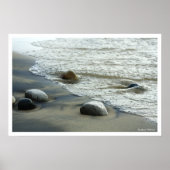 Natural Great Lakes Beach Rocks Poster Print (Voorkant)