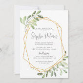 Natural Greenery | BABY SHOWER WATERVERF Kaart (Voorkant)