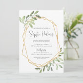 Natural Greenery | BABY SHOWER WATERVERF Kaart (Staand voorkant)