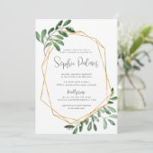 Natural Greenery | BABY SHOWER WATERVERF Kaart (Staand voorkant)