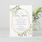 Natural Greenery | BABY SHOWER WATERVERF Kaart (Staand voorkant)