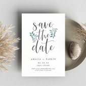 Natural Greenery | Modern botanisch Save The Date