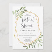 Natural Greenery | Virtuele bridal of Baby shower Kaart (Voorkant)