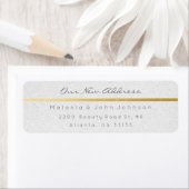 Natural Grey Paper Kraft White — nieuw adres RSVP Etiket (Insitu)
