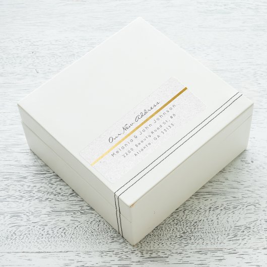 Natural Grey Paper Kraft White — nieuw adres RSVP Etiket