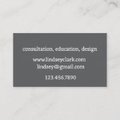 Natural Habitat Gardener Landschapsontwerp Visitekaartje (Achterkant)