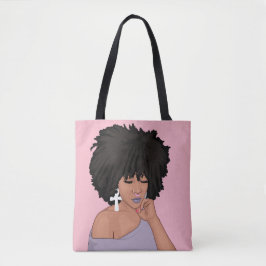 Natural Hair Afro Twist Out Diva Tote Bag