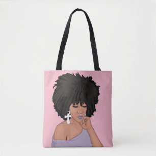 Natural Hair Afro Twist Out Diva Tote Bag