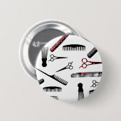 Natural hair red black ronde button 5,7 cm (Voorkant /achterkant)