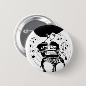 Natural Hair T shirt Ronde Button 5,7 Cm (Voorkant /achterkant)