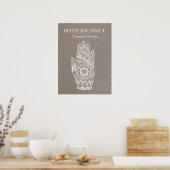 Natural Healer Henna Hand Lotus Poster (Keuken)