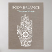 Natural Healer Henna Hand Lotus Poster (Voorkant)