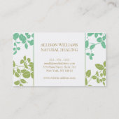 Natural Healing Visitekaartje (Achterkant)