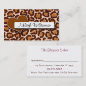 Natural Heart Leopard Print Appointards Afsprakenkaartje (Voorkant / Achterkant)