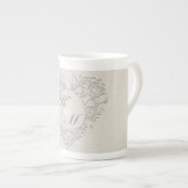 Natural HeartyChic Porselein Kop (Voorkant rechts)