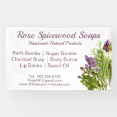 Natural Herb Handmade Craft Fair Booth Spandoek (Horizontaal)