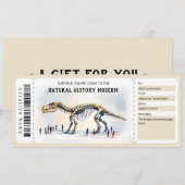 Natural History Museum Gift Certificate Template Kaart (Voorkant / Achterkant)