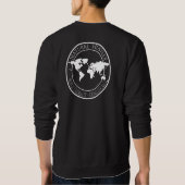 Natural Hustler Sweatshirt White op Black (Achterkant)