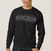 Natural Hustler Sweatshirt White op Black (Voorkant)