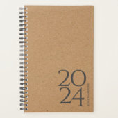 Natural Kraft Brown Weekly Planner (Voorkant)
